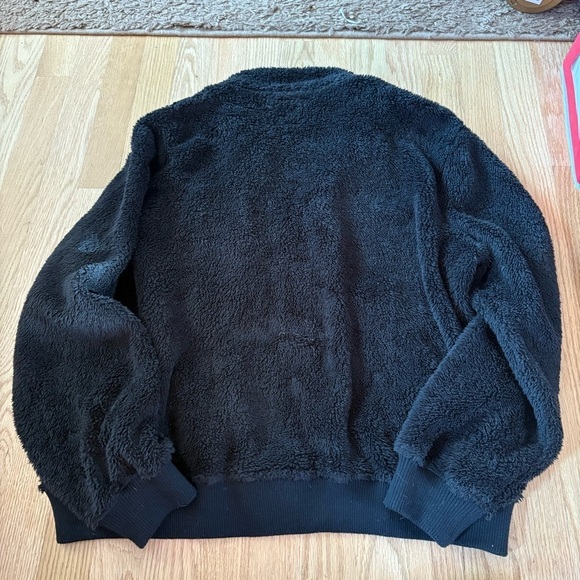 Rails Austin Black High Pile Fleece Full Zip Front Jacket Large Sherpa Soft - Picture 7 of 8